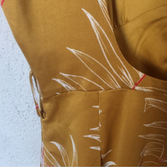 Camila Coelho Belmira Maxi Dress Gold Tropical - Picture 5 of 8